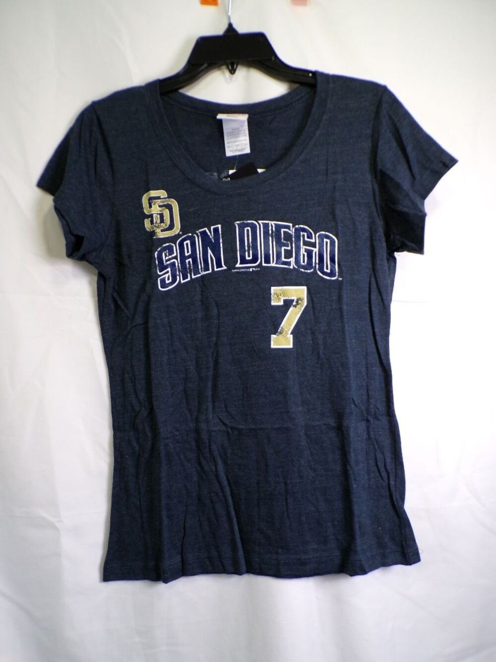 Campus Lifestyle San Diego Padres Women T-Shirt Large Navy Crew Jersey